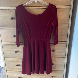 Velvet Burgundy Mini-dress